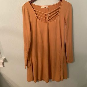 Entro Orange Cotton Dress